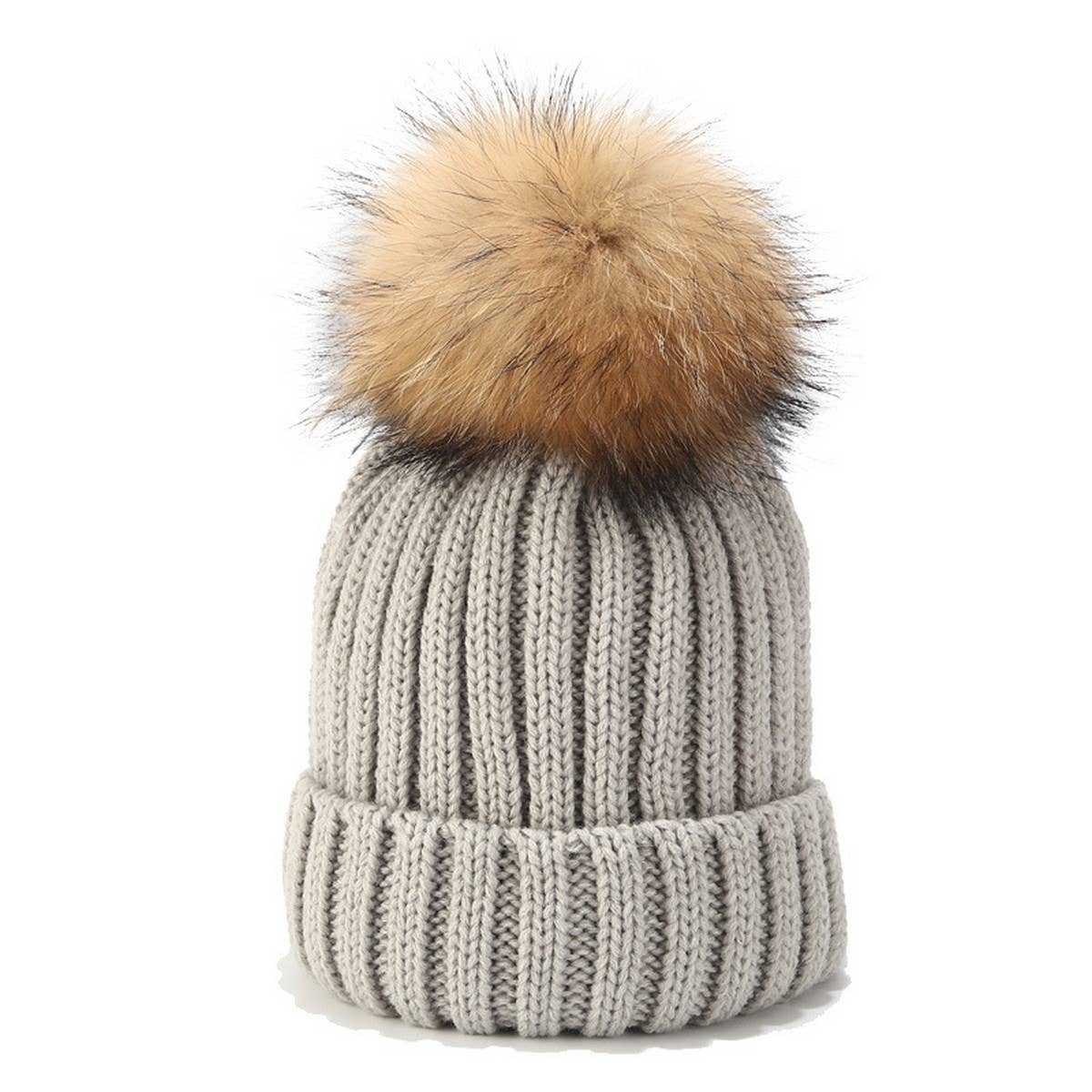 ACCITY - Wholesale Beanie - Women's - OUTDOOR WARM WOOL BALL KNITTED HAT_CWAH157713