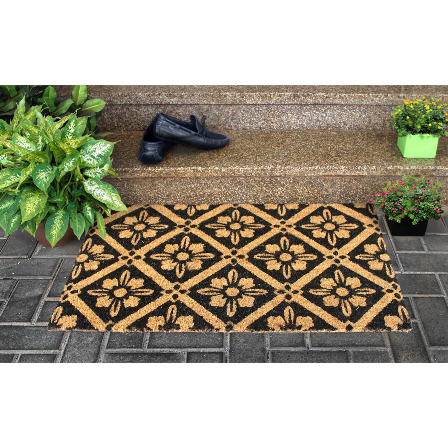 Rugsmith Natural Machine Tufted Plain Doormat - 36 x 48