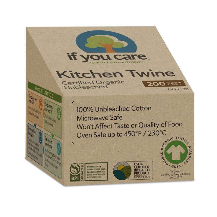 Certified Organic Unbleached Kitchen Twine for wholesale by If You Care
