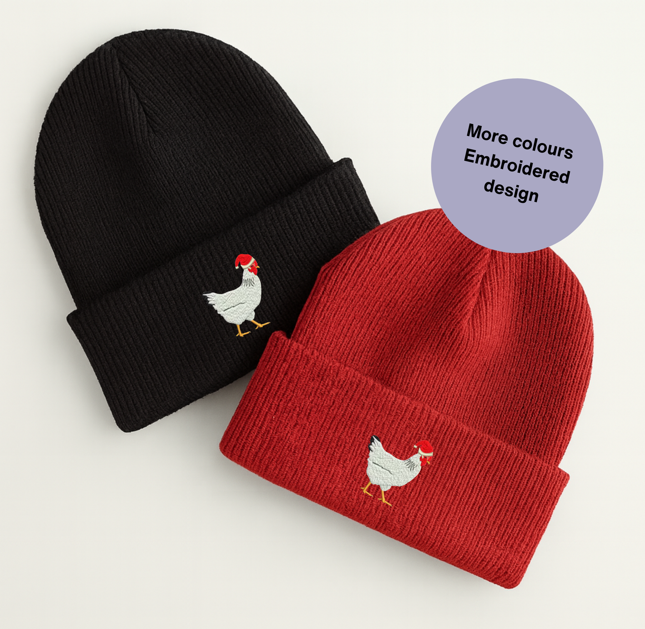 Thread and Needles Co – wholesale Beanie – Unisex – Christmas Chicken Beanie hat - unisex beanie hat0