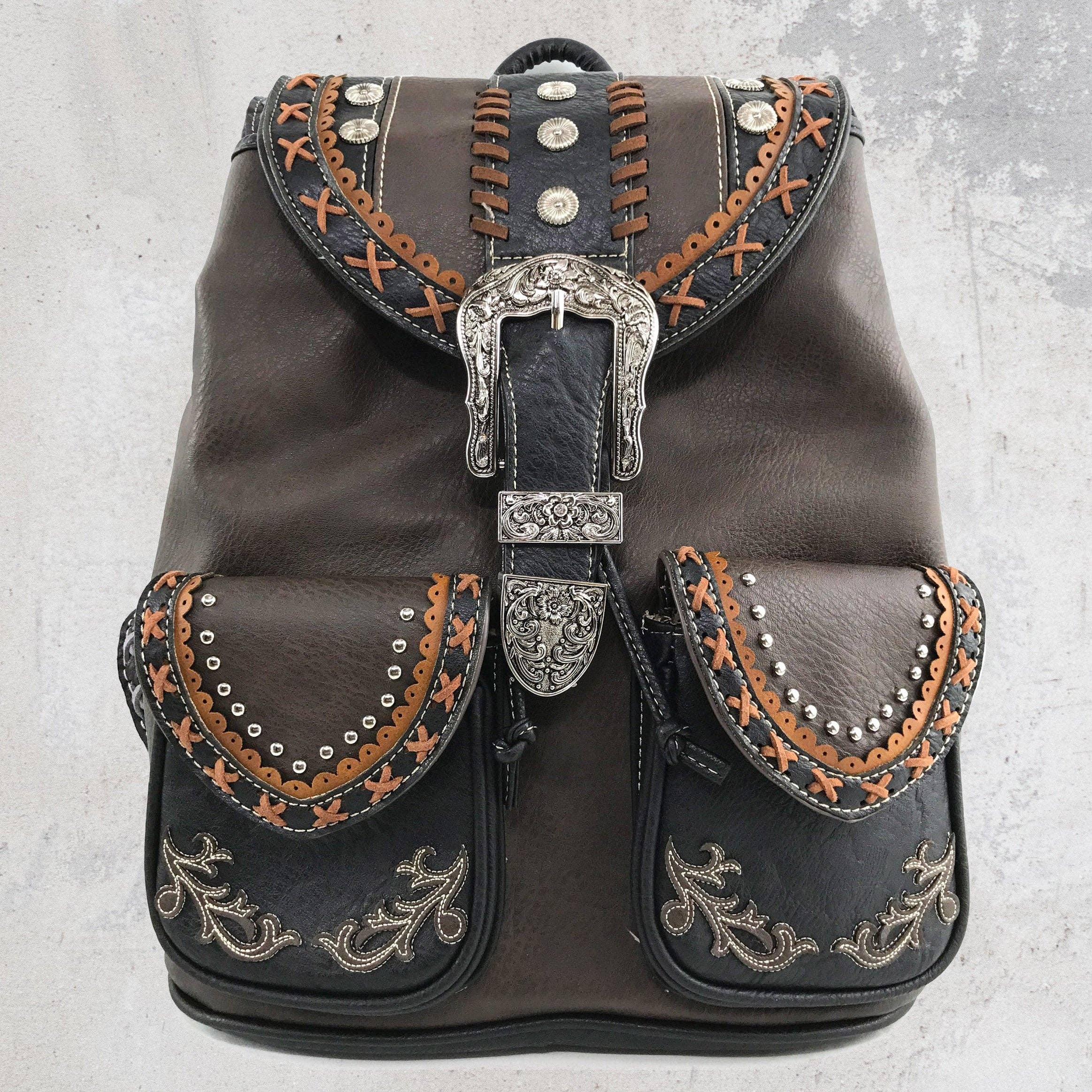 Lunar Deer - Wholesale Backpack – Women's - Western Leather Buckle Backpack1
