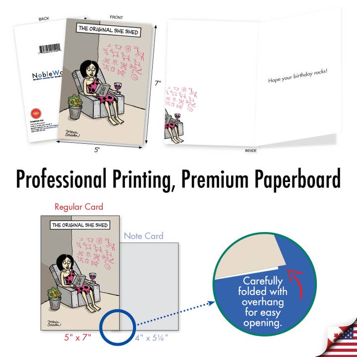 NobleWorks - Wholesale Birthday Card - NobleWorks - Original She-Shed - 5x7in Greeting Card