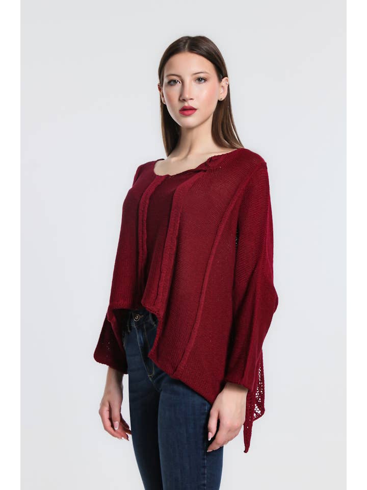 TINA Stephens Italy/Tees By Tina - Wholesale Knit Sweater - Women's - Amani Crop Sweater (BQ905)