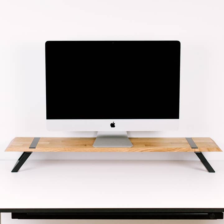 Halostands – wholesale Skrivbordshöjare – Stativ för dubbla bildskärmar, trä dubbla bärbara datorer, bildskärm8