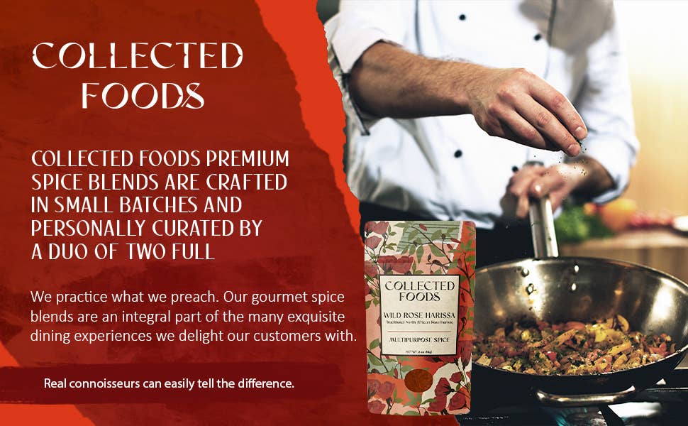 Collected Foods - Wholesale Dried Spice Mix - Gourmet Rose Harissa Blend - Chef Blended - Small Batch3