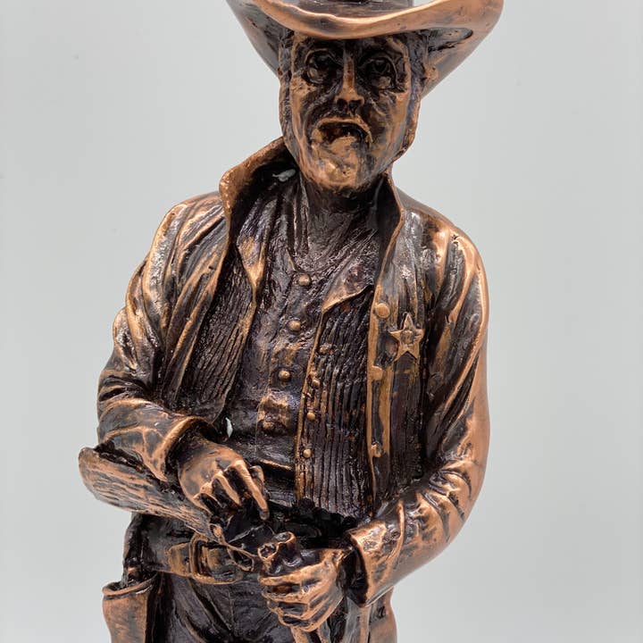 Deal1Sales - Wholesale Decorative Figurine - Bronze Standing Cowboy with Cactus