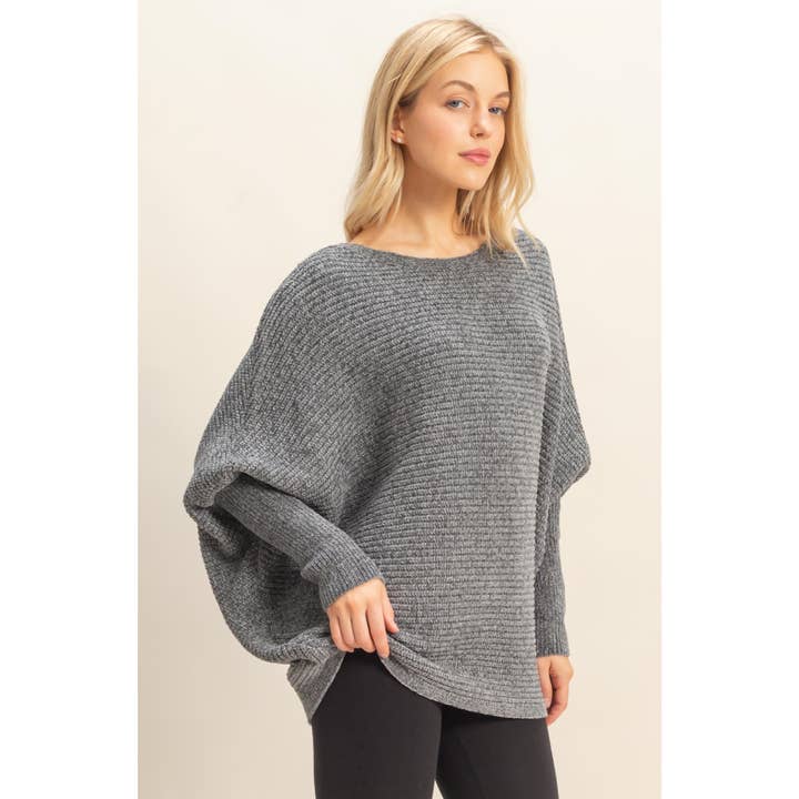 HYFVE - Wholesale Knit Sweater - Women's - Chenille Oversized Boat Neck Sweater29