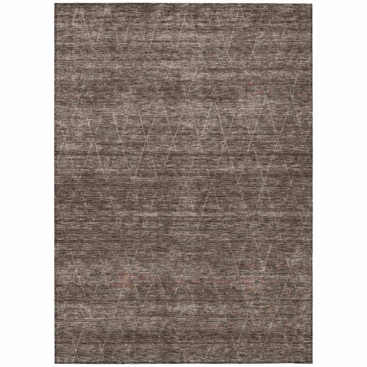 Elaria Brown Washable Indoor-Outdoor Rug for wholesale by LOOMLAN