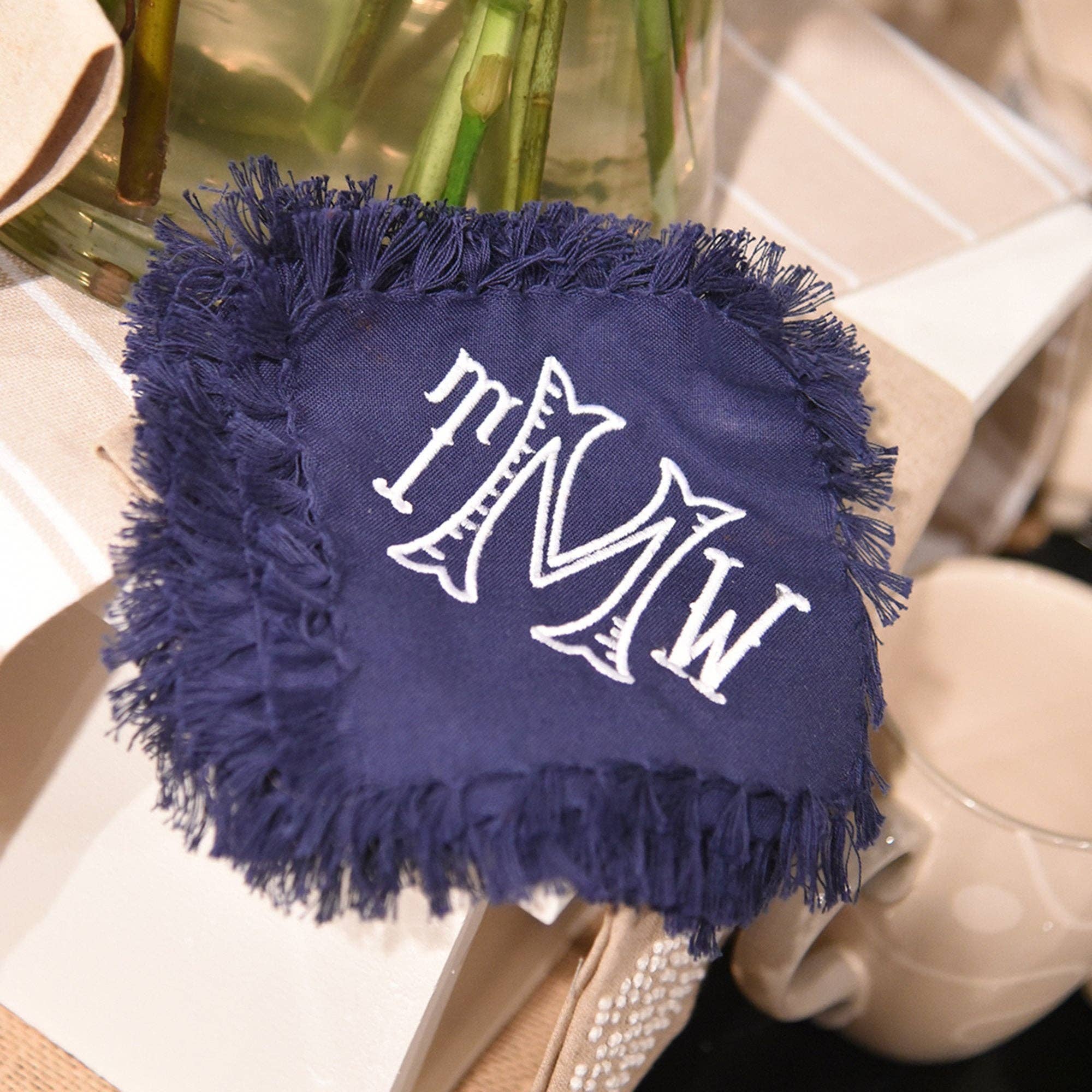 Mainstreet Collection – wholesale Dinner & cloth napkin – Fringe Cocktail Napkins10