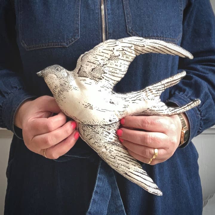 swallow tea towel cut & sew for wholesale by Quirk&Whimsy