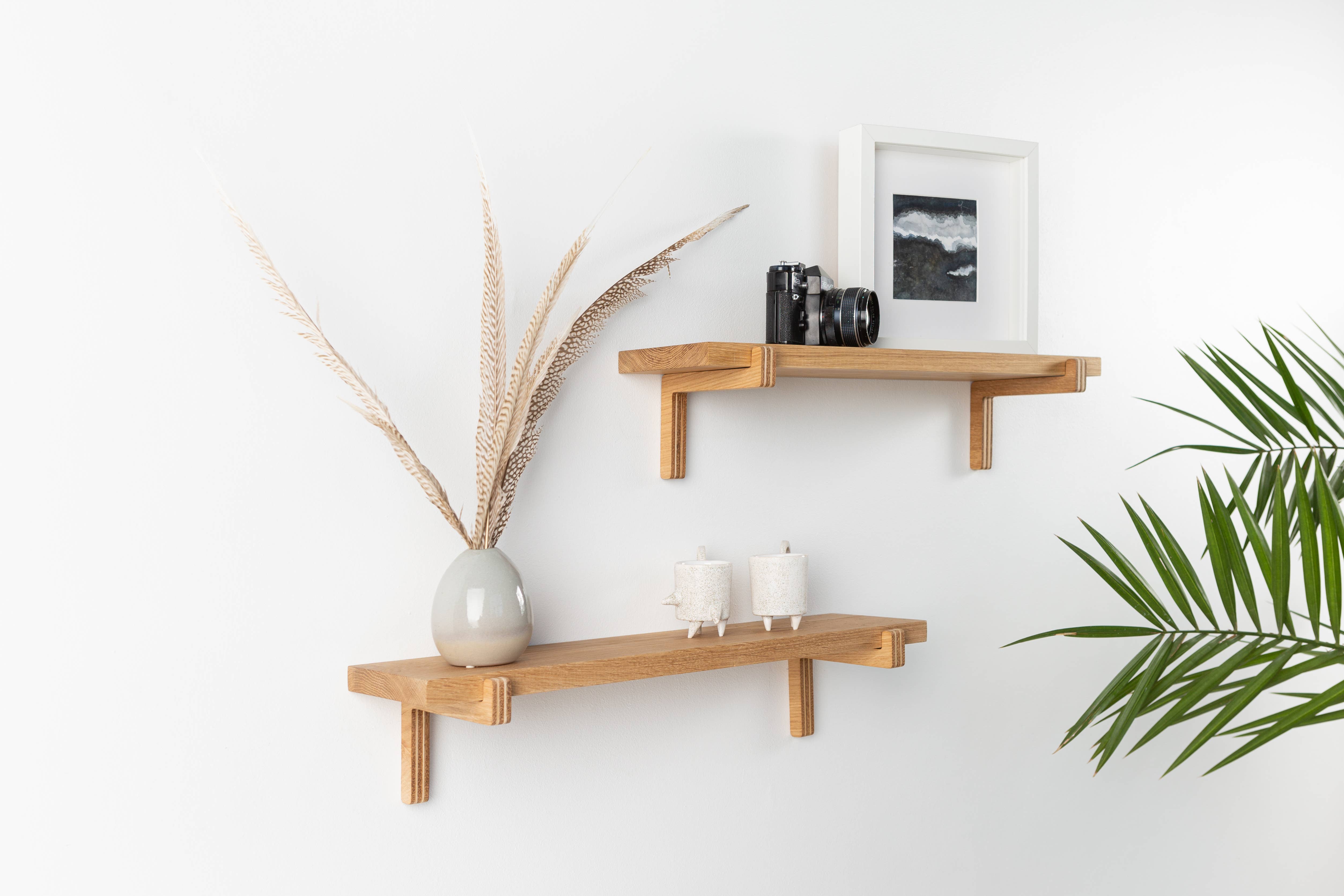 ValiaiDesign - Vendita all'ingrosso Mensole da parete - Mensole sospese in legno di rovere rustico1