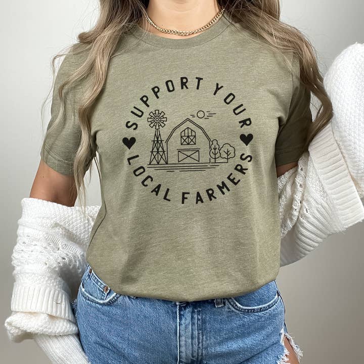Support Your Local Farmers Shirt | American Farmer Tee for wholesale by Dakota Soul Tees