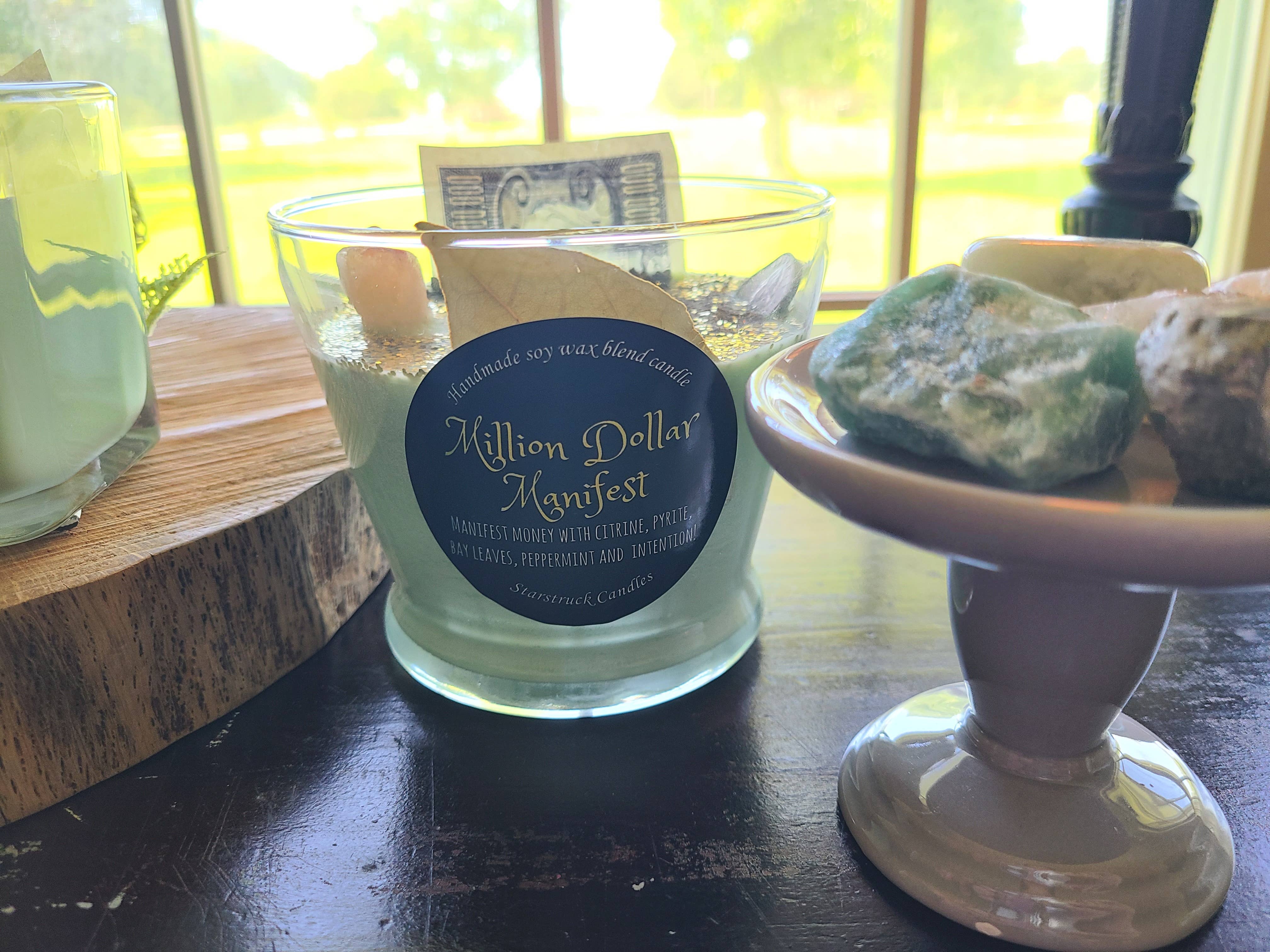 Starstruck Candles - Vente Bougie en bocal - Bougie d'argent manifeste Million Dollar5