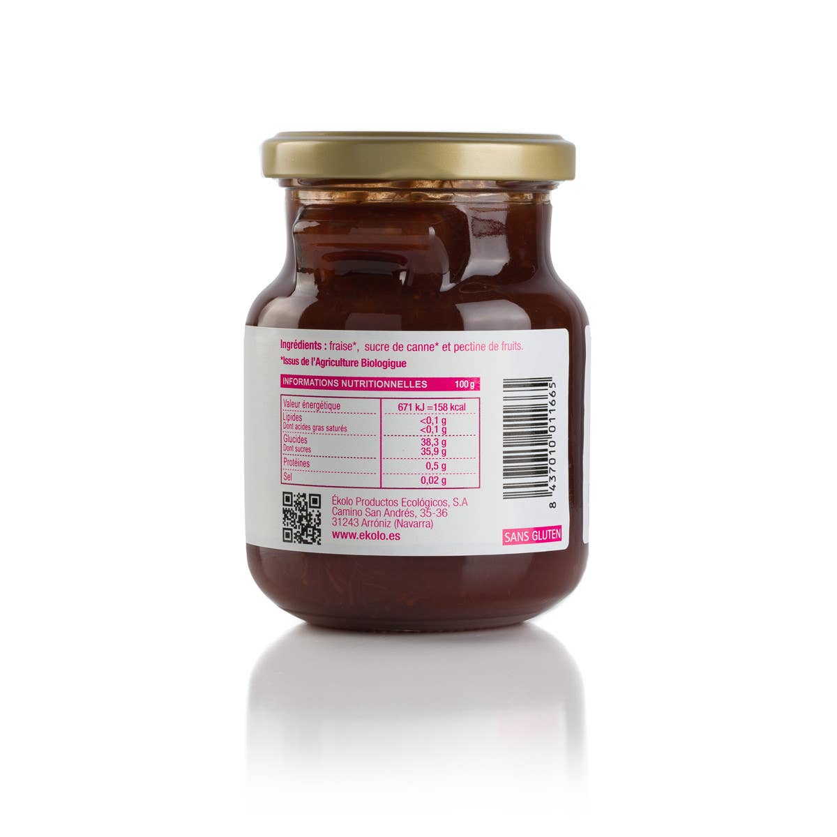 ekolo - Wholesale Jam/Jelly - Ékolo Organic Strawberry Jam, 6 units x 300g1