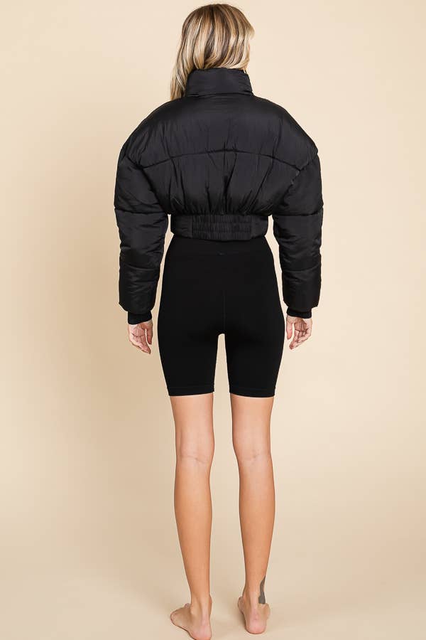 ANWND - Wholesale Puffer Jacket - Women's - 2456-HIGH NECKLINE FRONT ZIPPER CORSET PUFFER JACKET17