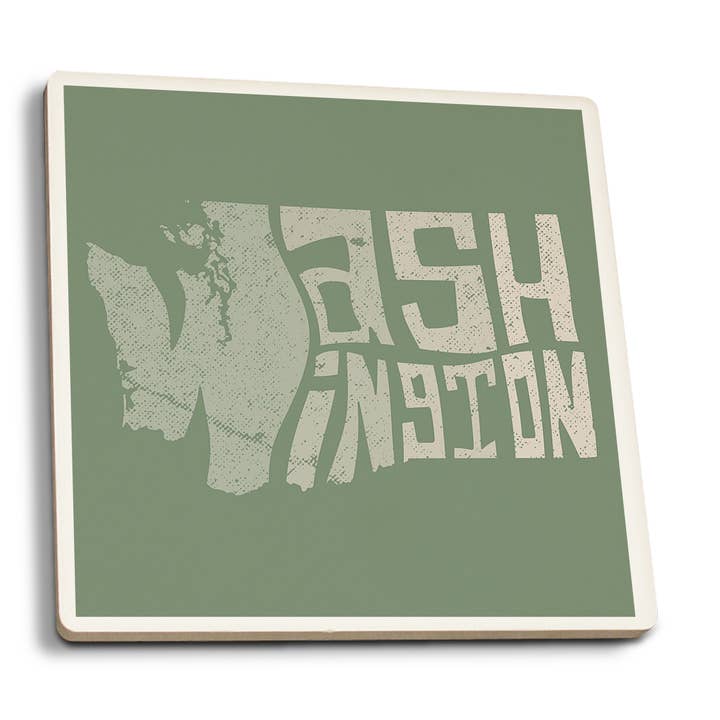 CERAMIC COASTER Washington, State for wholesale by Lantern Press