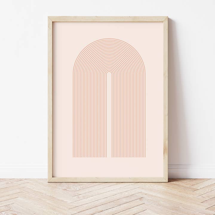 Estampado Arco Retro Rosa por atacado de Peach and Home