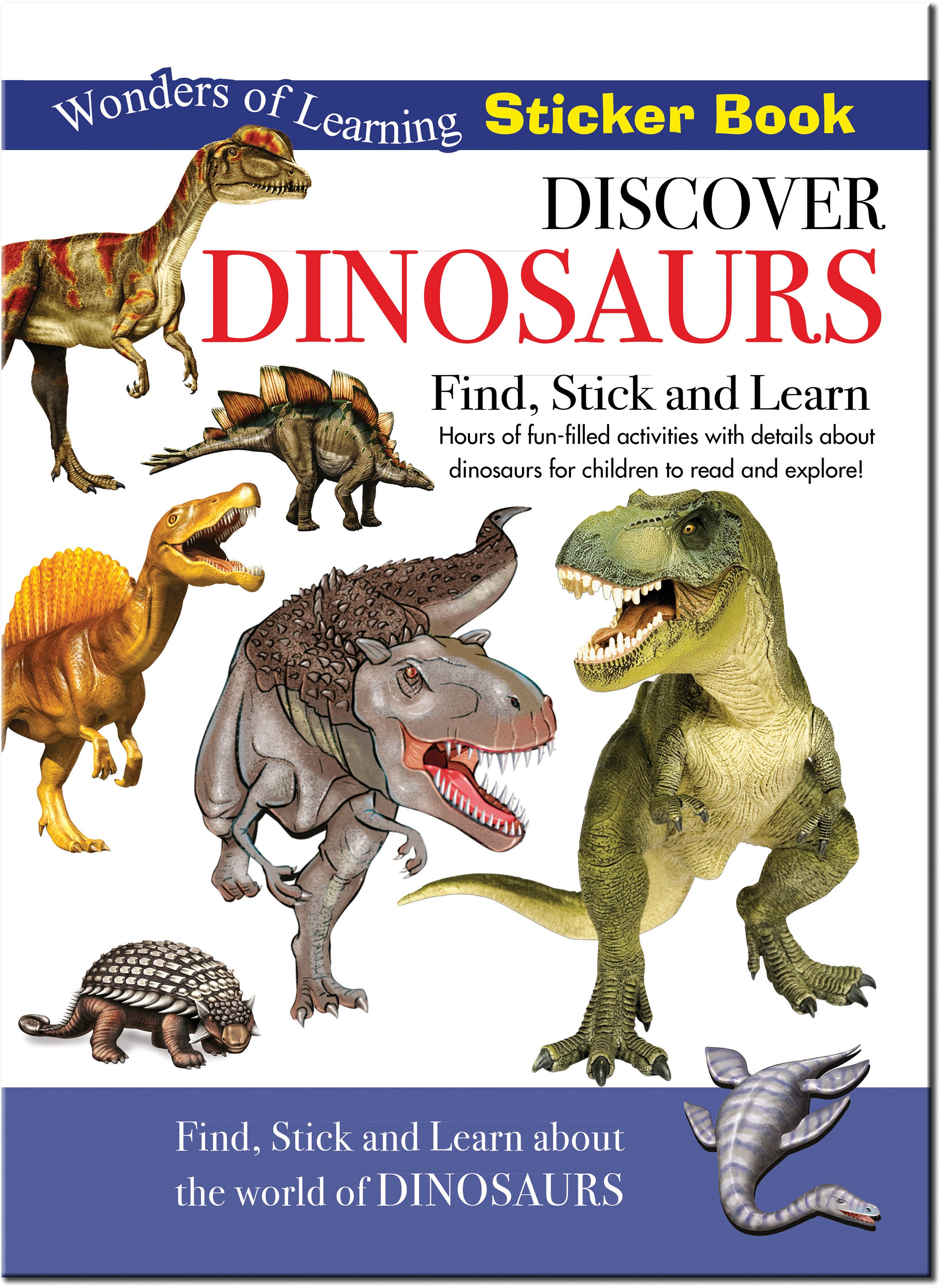 Robert Frederick Ltd – wholesale Sticker – Child & baby – Discover Dinosaurs Sticker Book - Find, Stick and Learn0