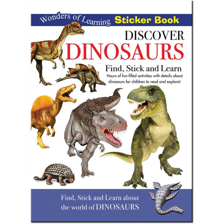 Robert Frederick Ltd – wholesale Sticker – Child & baby – Discover Dinosaurs Sticker Book - Find, Stick and Learn