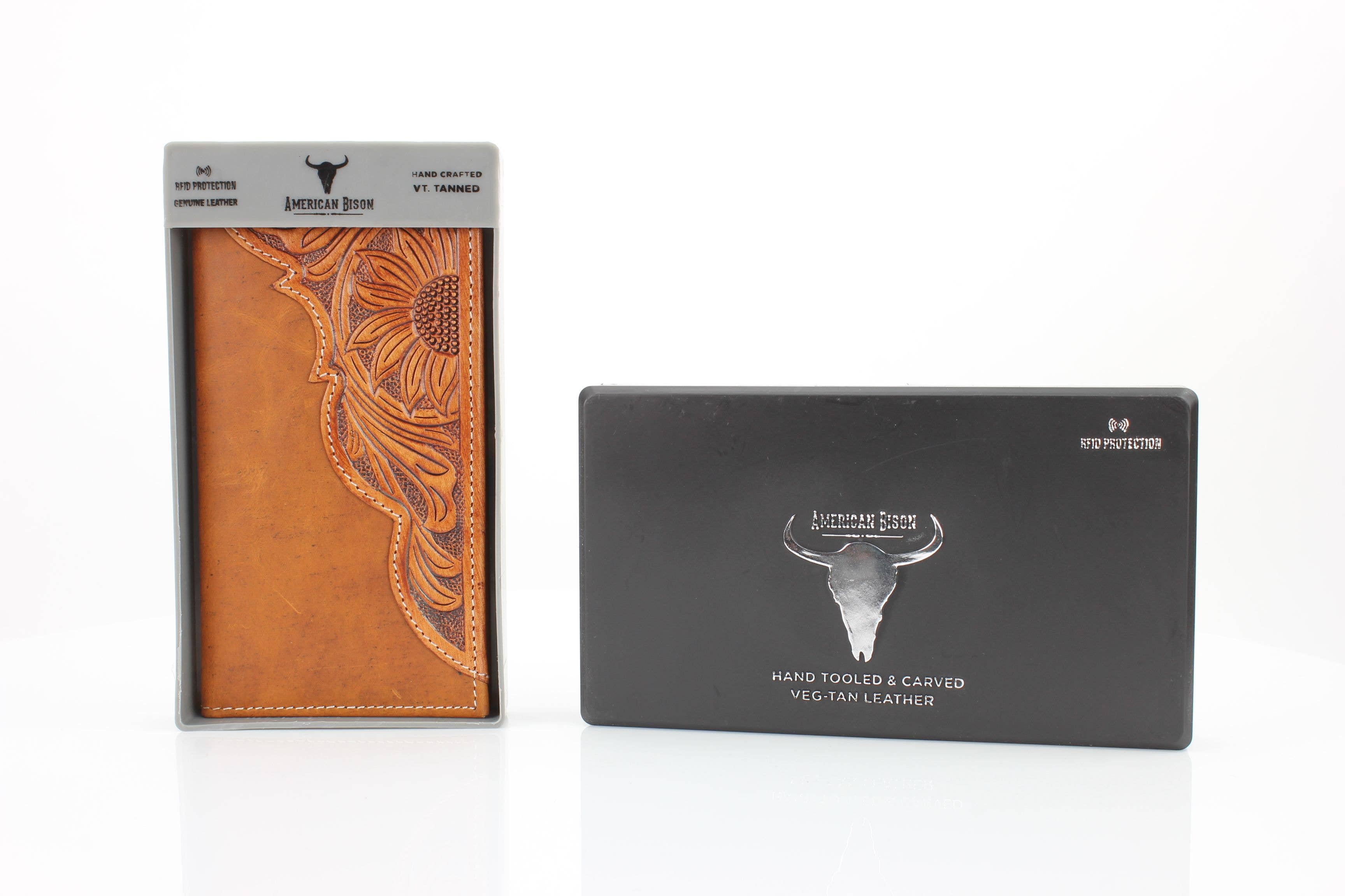 Leather Impressions Inc – Großhandel Brieftasche – Herren – Ölgezogenes, geprägtes Lederakzent-Rodeo-Portemonnaie ABW02714