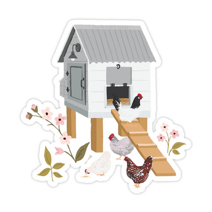 Chicken Coop Decal Sticker for wholesale by Paper Farm Press