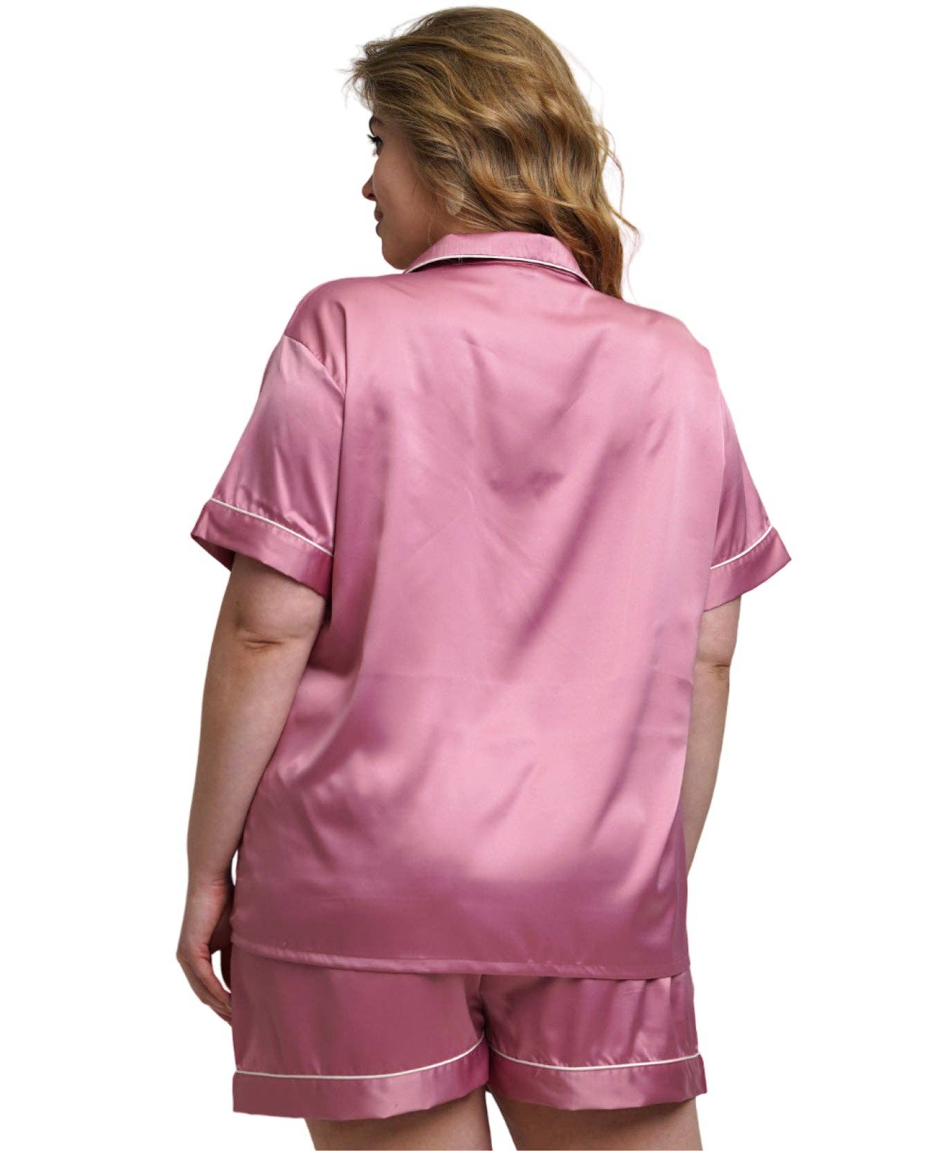 Taniri - Wholesale Sleepwear Set - Women's - ASHLEY SHORT MATTE SATIN PAJAMAS9