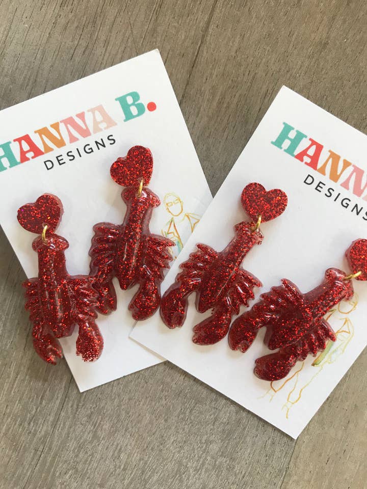 Rock Lobster Love øreringe for engroshandel hos Hanna B. Designs