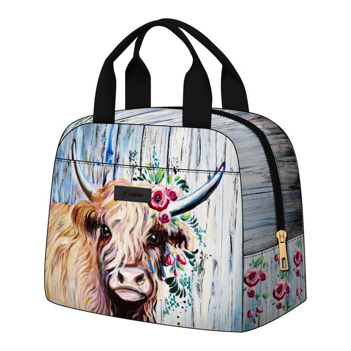 Highland Cow Lunch Bag for Adults Affordable, High-Quality, and Full of Rustic Charm for wholesale by OEELINN