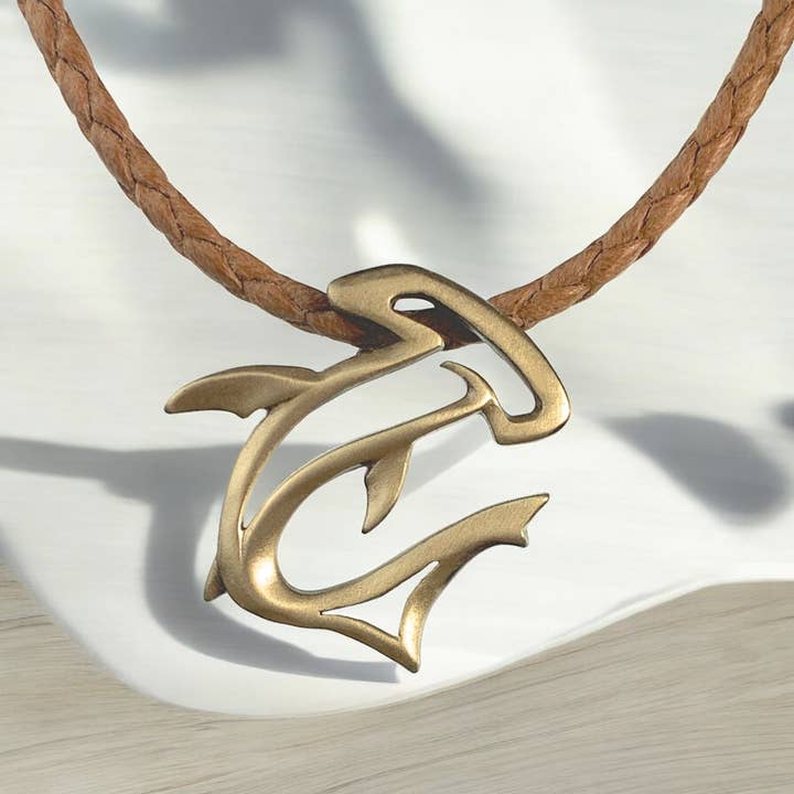 Big Blue by Roland St John – Engroshandel Halskæde med vedhæng – Haj halskæde, Bronze Hammerhead haj halskæde, haj gave6