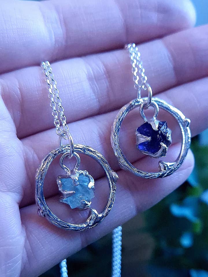 Halo Pendant in Amethyst for wholesale by Caroline Stokesberry-Lee Jewellery Design