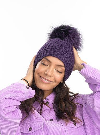 Kyi Kyi - Vente Bonnet – femme - Fourrure de renard classique - Couleurs de base24