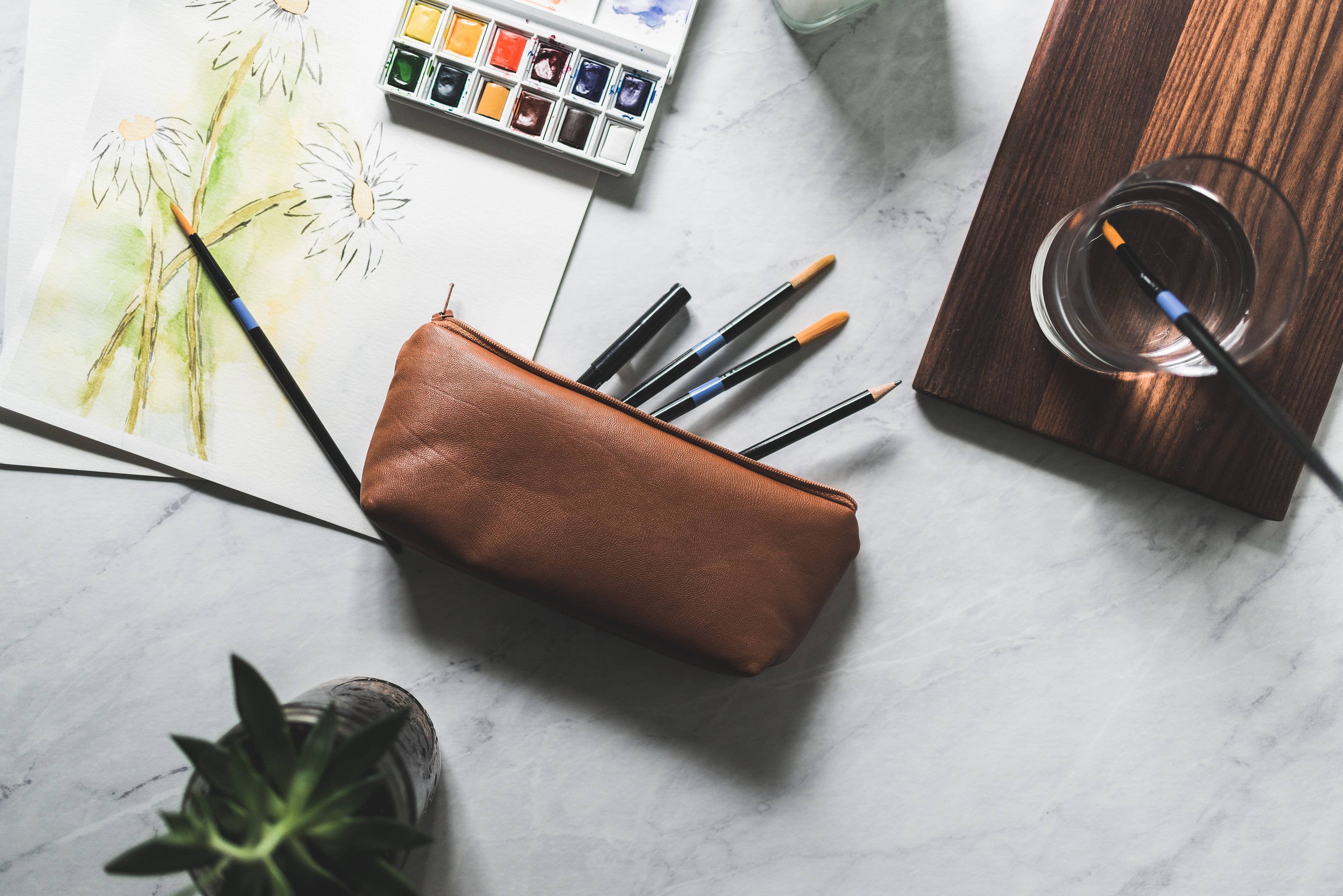 SANDRA SMITH LLC - Wholesale Pencil Case/Pouch - Show Them - Faux Leather Pencil Pouch4