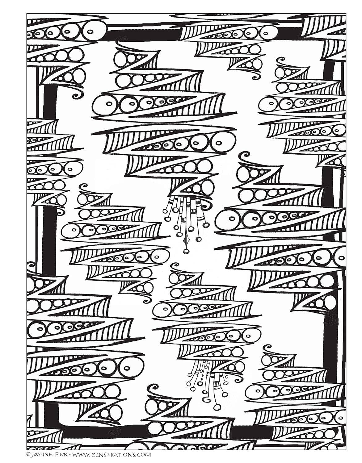 Fox Chapel Publishing - Wholesale Kleurboek - Volwassene - Zenspirations (R) Kleurboek Abstracte en geometrische ontwerpen3