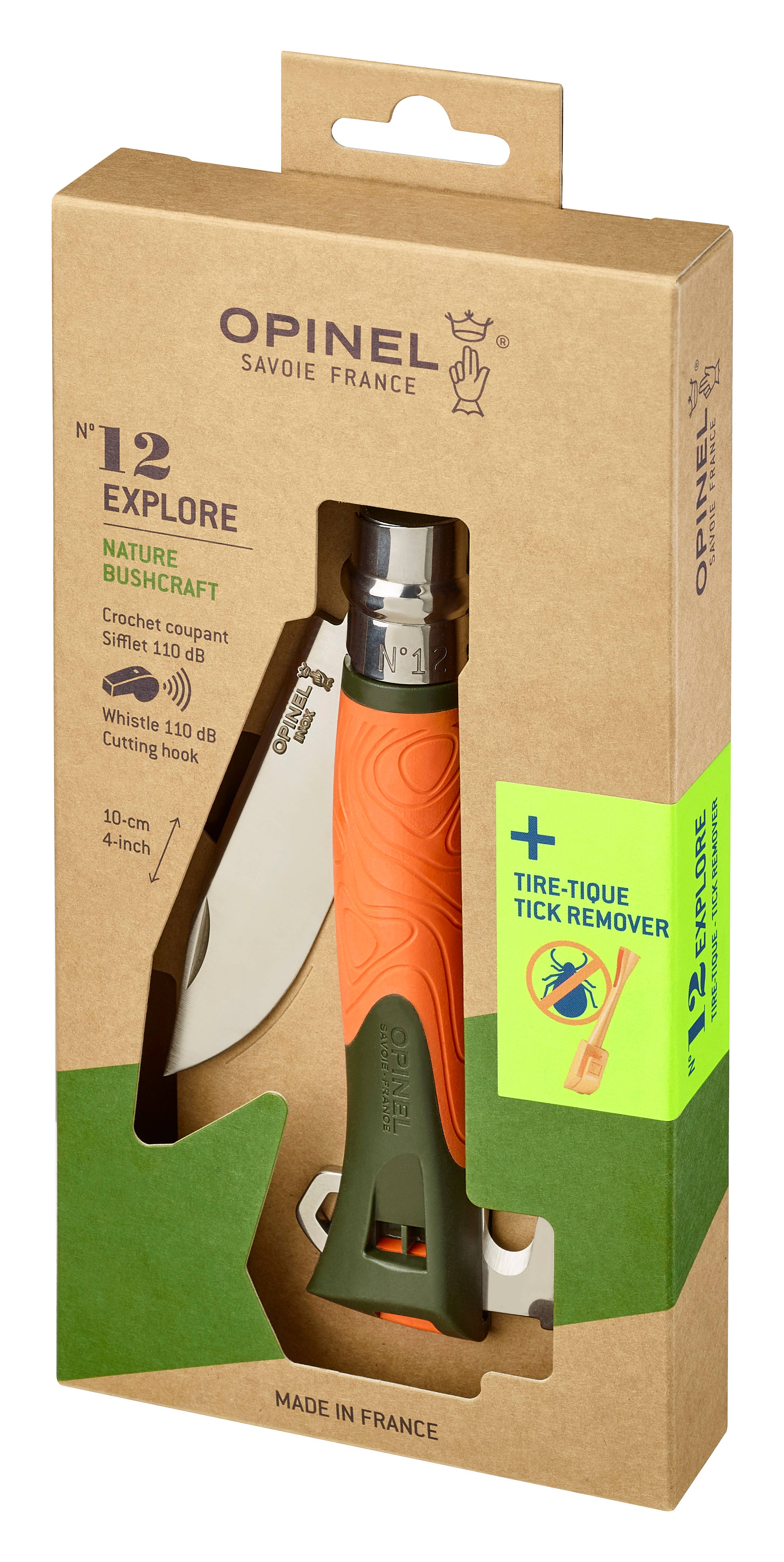 Opinel - Wholesale Pocket Knife/Holder - No.12 Explore Folding Knives with Tick Remover Tool1