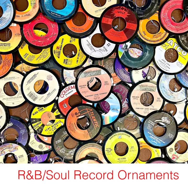 Vinyl Record Christmas Ornaments - R&B/Soul - Lot 100 for wholesale by Vintage 5