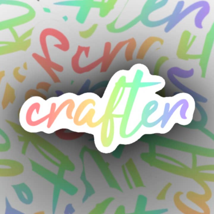 Autocollant Crafter (couleur) pour la vente par The Craftivity Corner