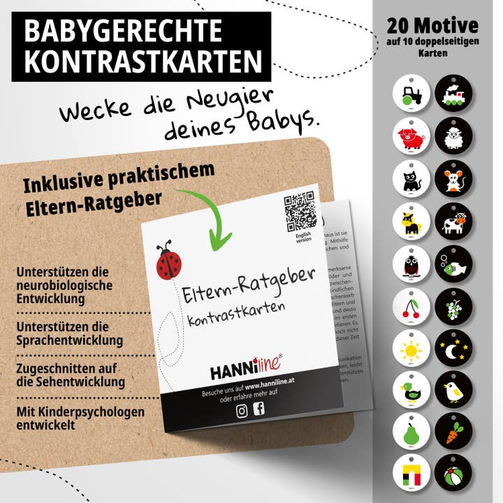 HANNIline - Wholesale Learning Cards - Kids & Baby - Contrast cards from the age of 3 months1