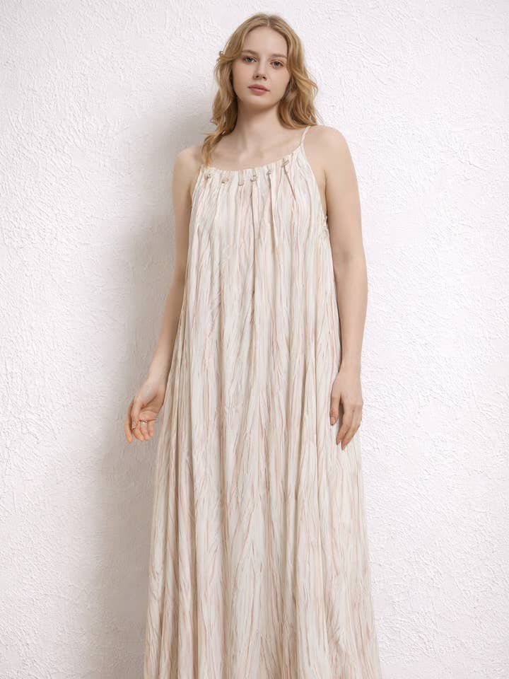 Vestido Maxi de Lino Impreso para venta al por mayor de Lucy Sparks