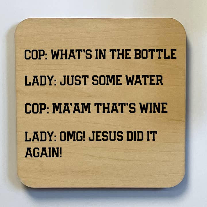 JESUS DID IT AGAIN Magnet/Drink Coaster for wholesale by dkhandmade