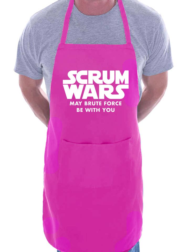 Scrum Wars Rugby Union League Funny Birthday Gift Novelty Cooking Apron for wholesale by Print4U