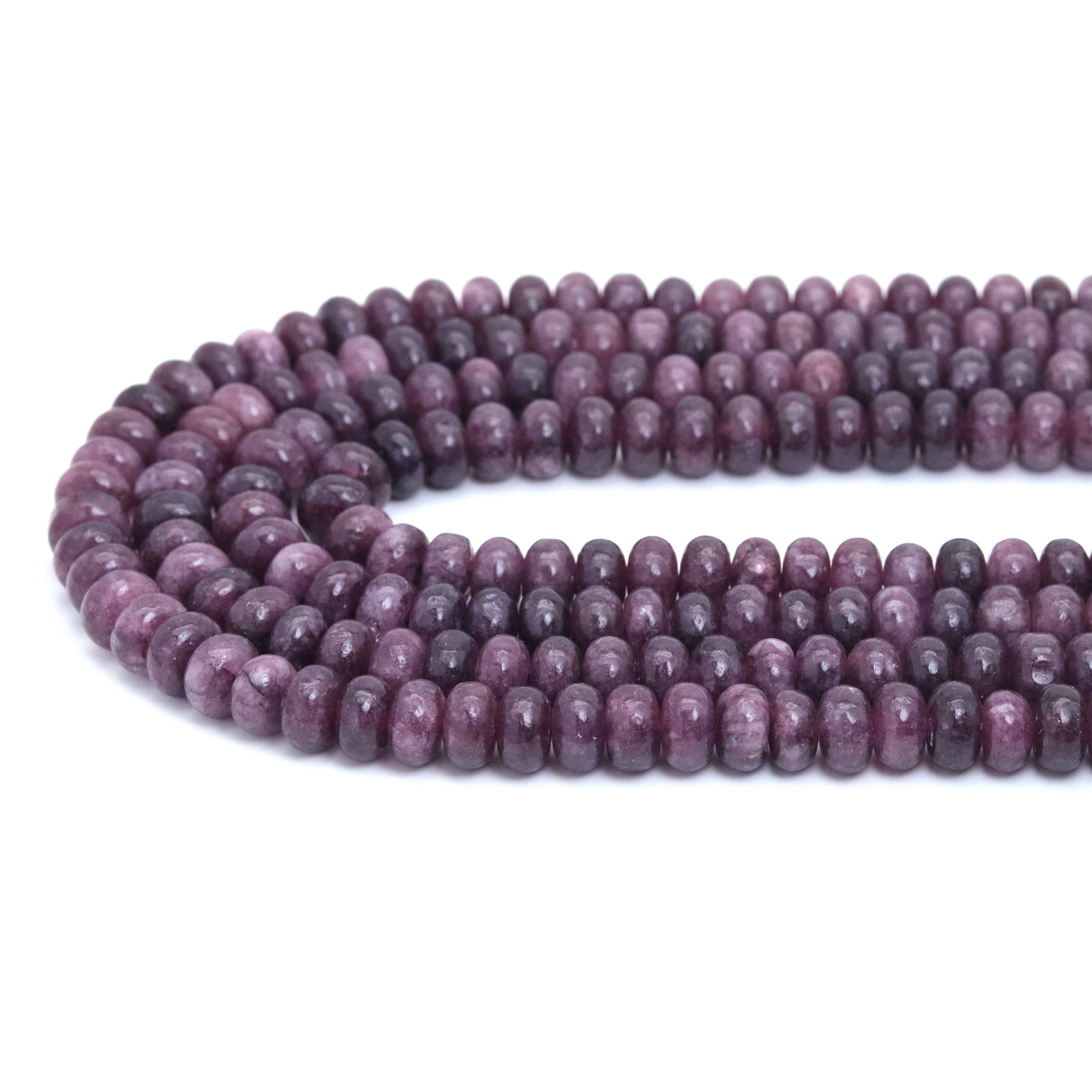 BestBeads&Beyond - Wholesale Beads - 5x8mm Smooth Rondelle Jade Beads, Sku#U20535