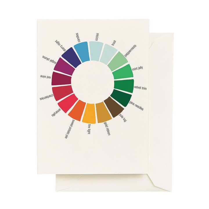 Color Wheel Holiday Cards for wholesale by Seltzer Goods