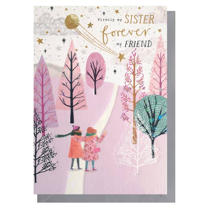 Sister Forever Friend | Female Birthday | Sister Card for wholesale by Louise Tiler