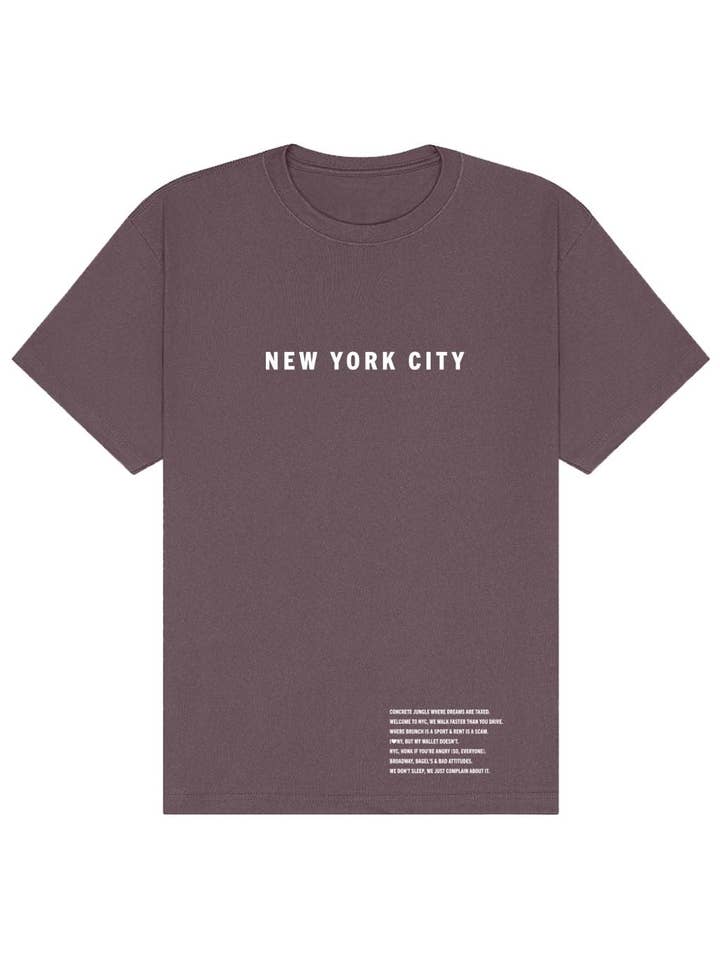 T-shirt surdimensionné et lourd de New York – Grande audace dans la Grande Pomme pour la vente par Tourist Tee Co.