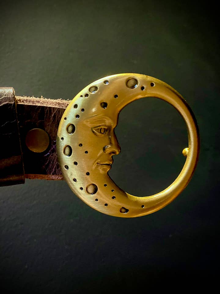 Lunar Visions Belt Buckle- gothic accessories gift moon for wholesale by Psychic circle oddities