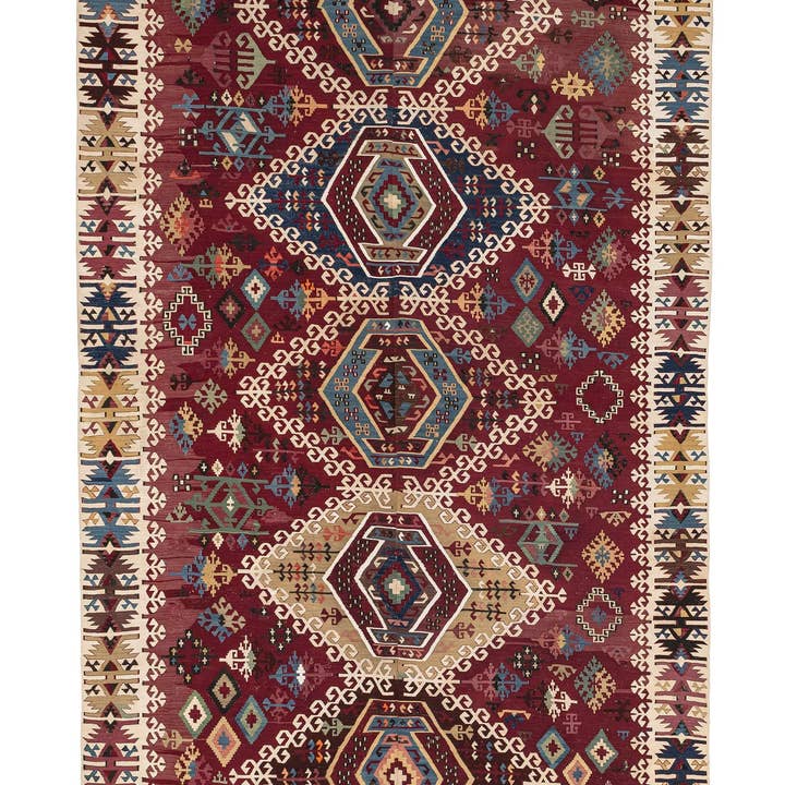 (5'9'' x 10'2'') Antik Handgjord Turkisk Stor Kelimmatta för wholesale av Rugtolia