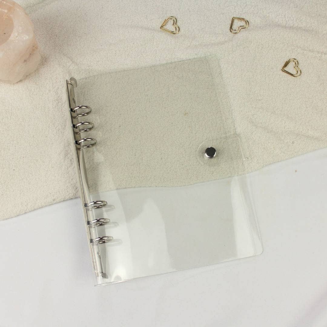pen & pages - Wholesale Planner - Ring planner "Clear gold & silver" - incl. Today Marker - Personal - 9.5 x 17.1 cm3