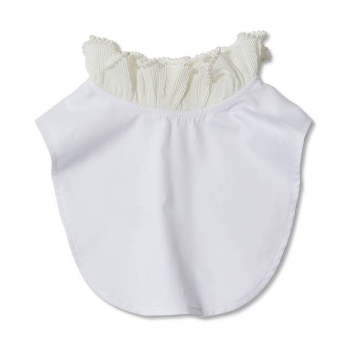 IVORY JULIANA PEARL FRAMED HIGH-NECK COLLAR for wholesale by Lele Sadoughi