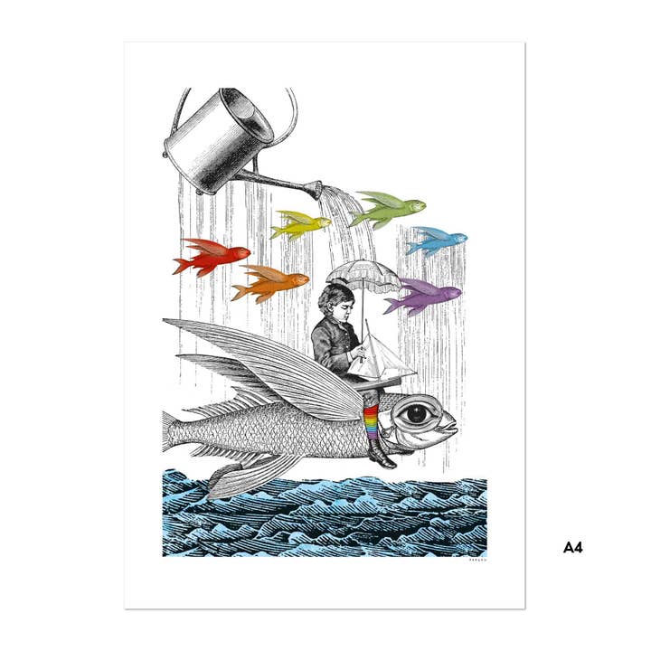 Póster | Rainbow Fish | A4 para venta al por mayor de Pabuku