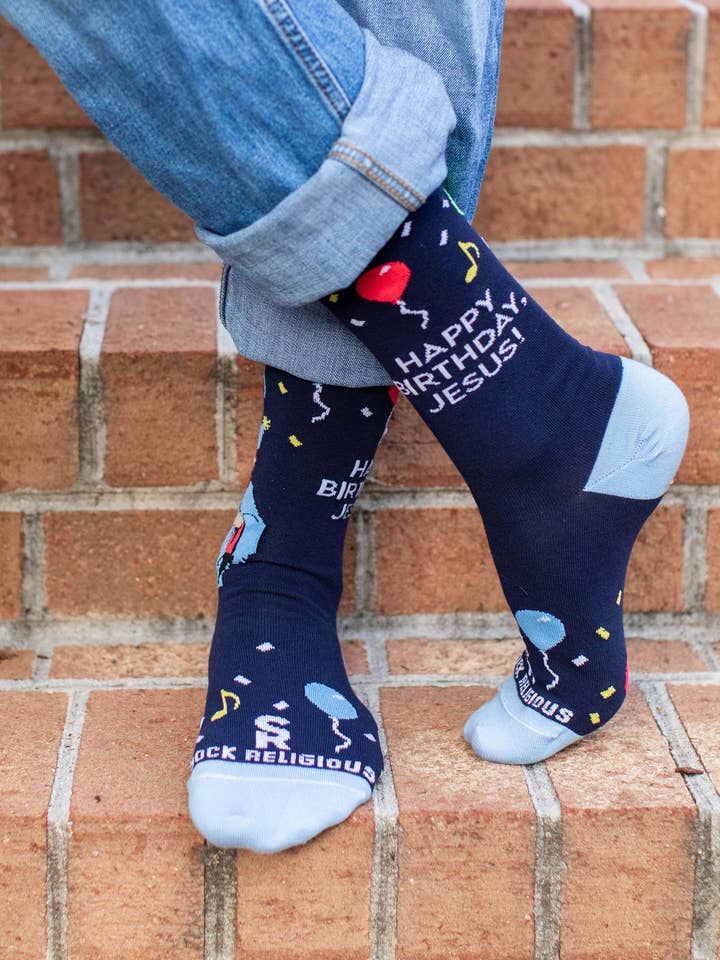 Sock Religious - Wholesale Socks – Unisex - Happy Birthday Jesus Adult Socks3